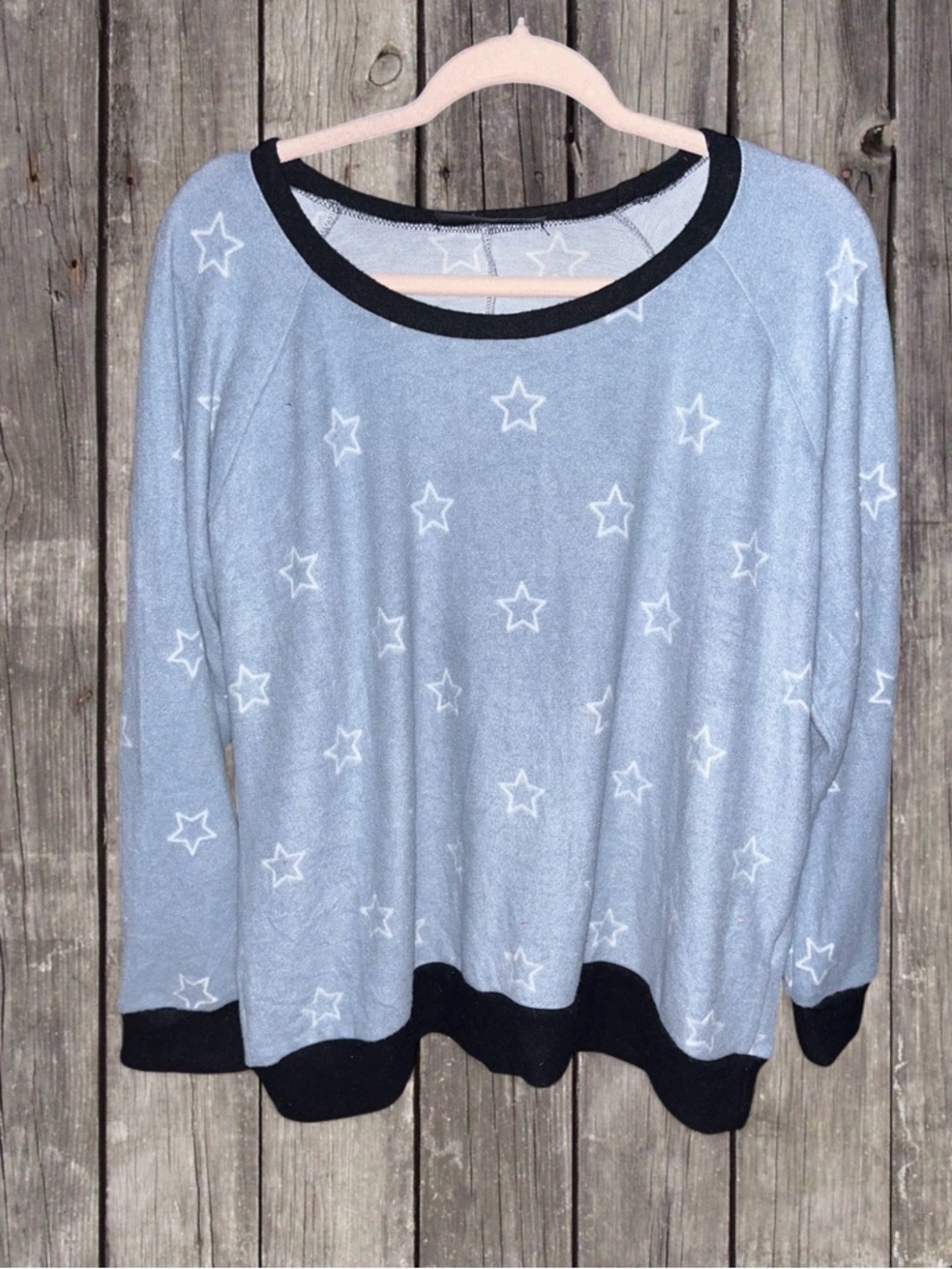 B Flawless Blue Star PJ Top — NWOT (1X)